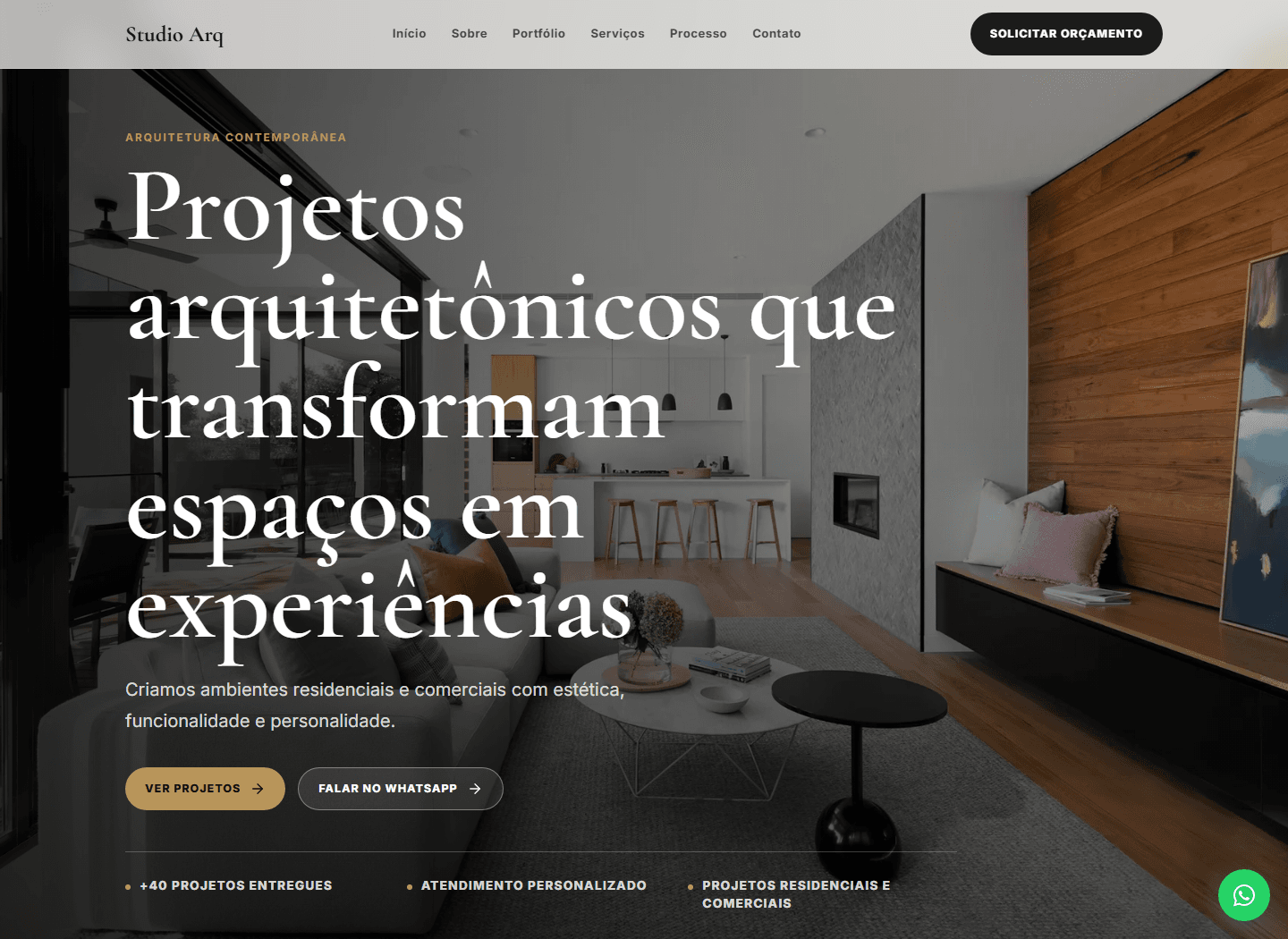 Prévia do projeto Studio Arq